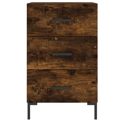 vidaXL Bedside Cabinet Smoked Oak 40x40x66 cm Engineered Wood 5
