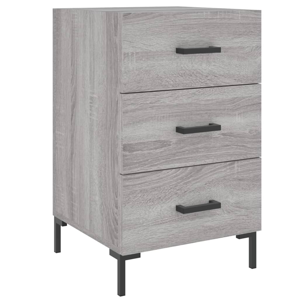 vidaXL Bedside Cabinet Grey Sonoma 40x40x66 cm Engineered Wood 2