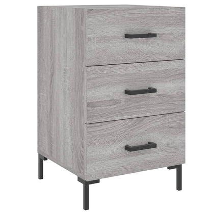 vidaXL Bedside Cabinet Grey Sonoma 40x40x66 cm Engineered Wood 2