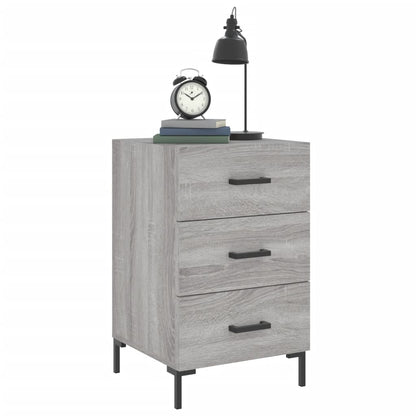 vidaXL Bedside Cabinet Grey Sonoma 40x40x66 cm Engineered Wood 3