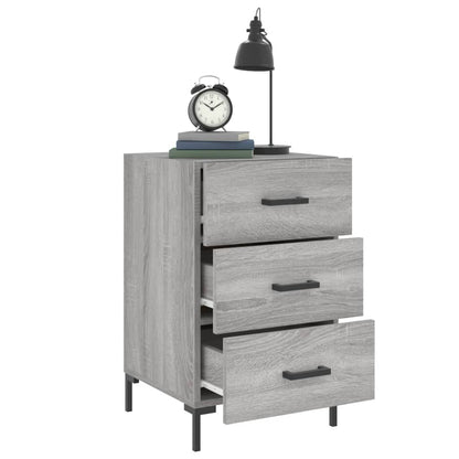 vidaXL Bedside Cabinet Grey Sonoma 40x40x66 cm Engineered Wood 4