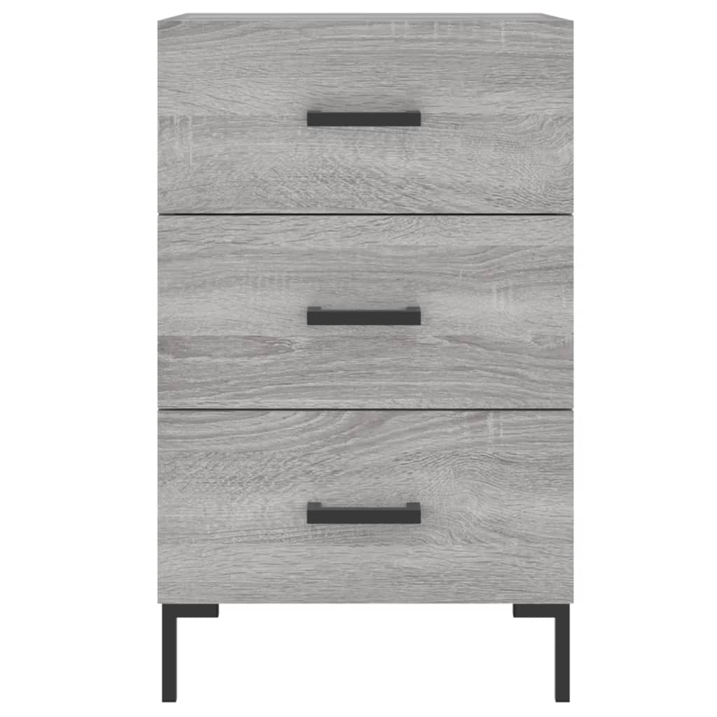 vidaXL Bedside Cabinet Grey Sonoma 40x40x66 cm Engineered Wood 5
