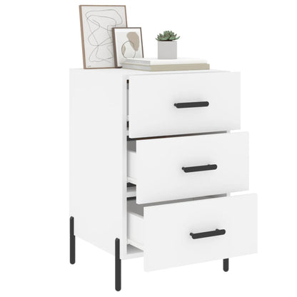 vidaXL Bedside Cabinet White 40x40x66 cm Engineered Wood 4