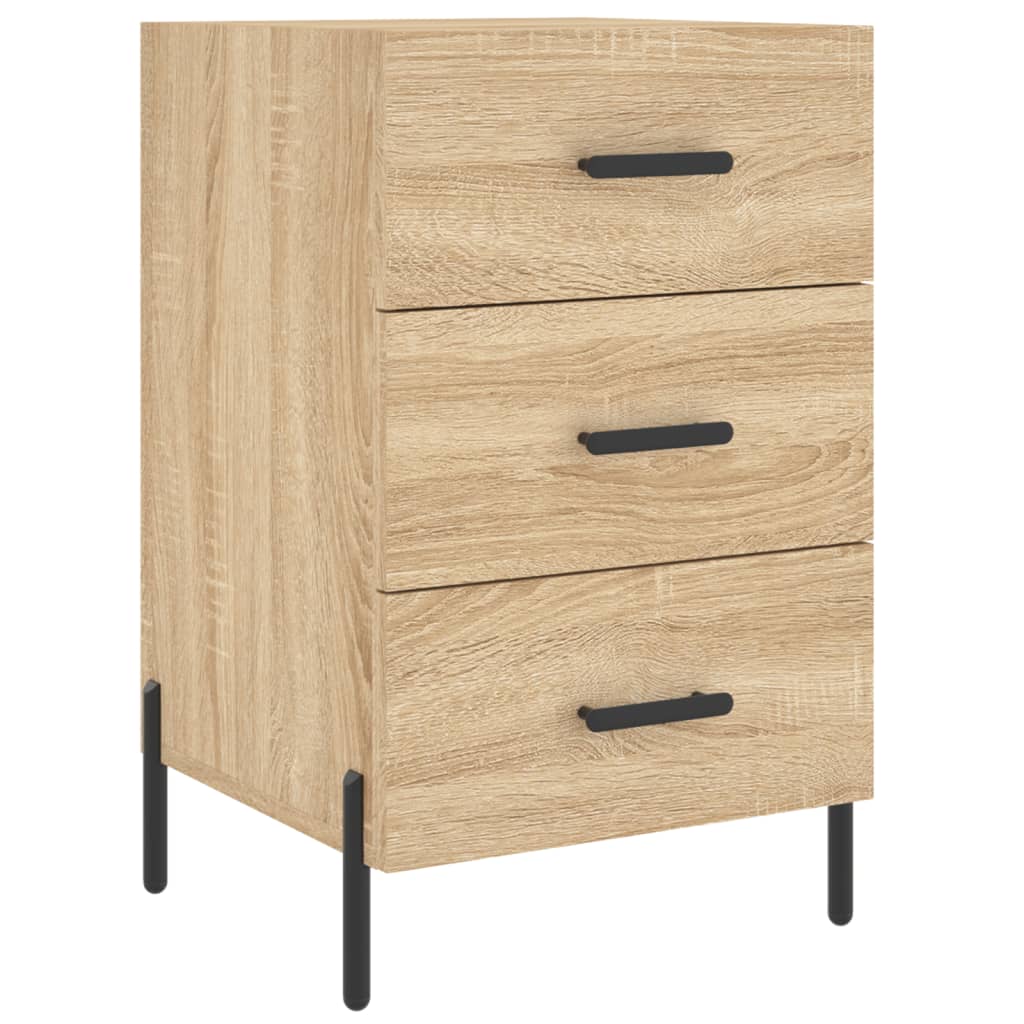 vidaXL Bedside Cabinet Sonoma Oak 40x40x66 cm Engineered Wood 2