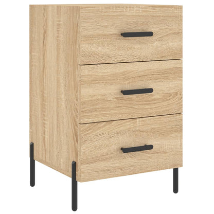vidaXL Bedside Cabinet Sonoma Oak 40x40x66 cm Engineered Wood 2