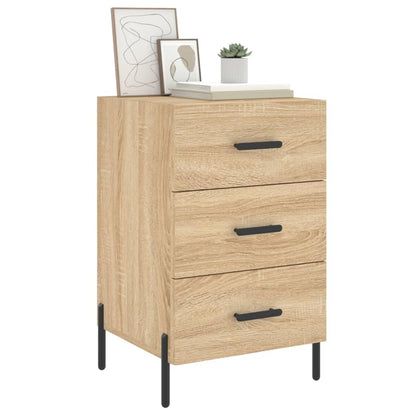 vidaXL Bedside Cabinet Sonoma Oak 40x40x66 cm Engineered Wood 3