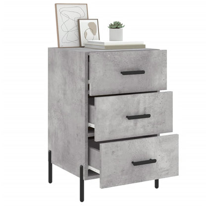 vidaXL Bedside Cabinet Concrete Grey 40x40x66 cm Engineered Wood 4