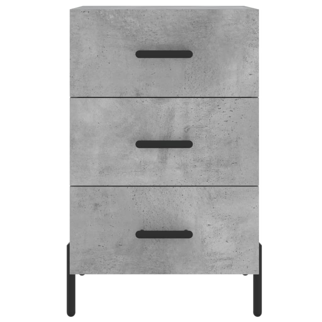 vidaXL Bedside Cabinet Concrete Grey 40x40x66 cm Engineered Wood 5