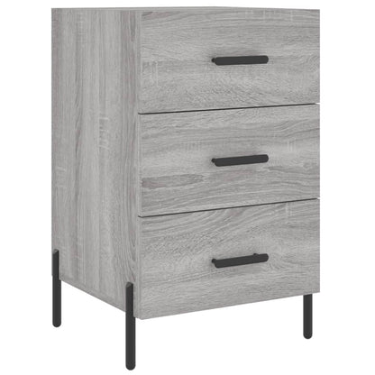 vidaXL Bedside Cabinet Grey Sonoma 40x40x66 cm Engineered Wood 2
