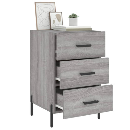 vidaXL Bedside Cabinet Grey Sonoma 40x40x66 cm Engineered Wood 4