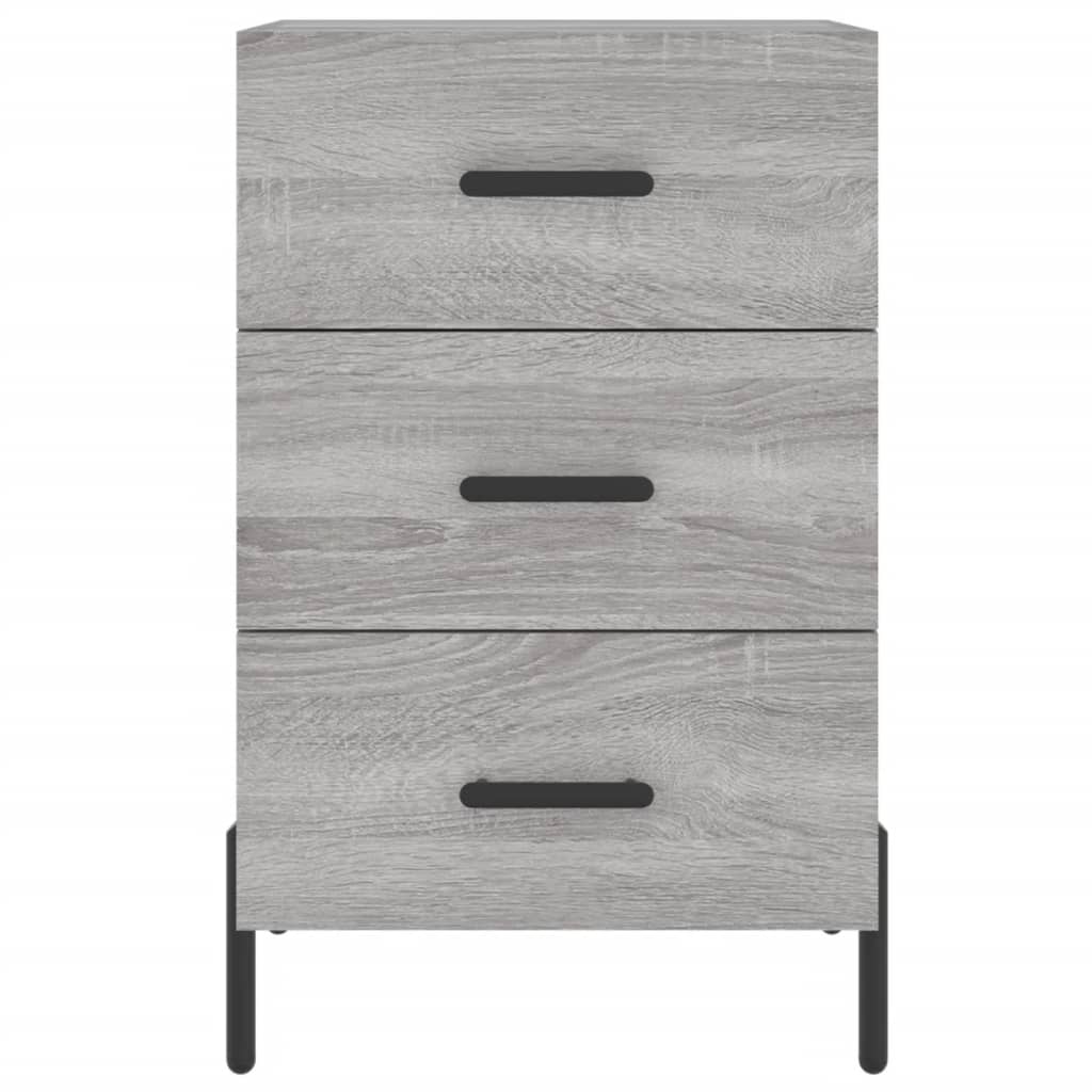 vidaXL Bedside Cabinet Grey Sonoma 40x40x66 cm Engineered Wood 5