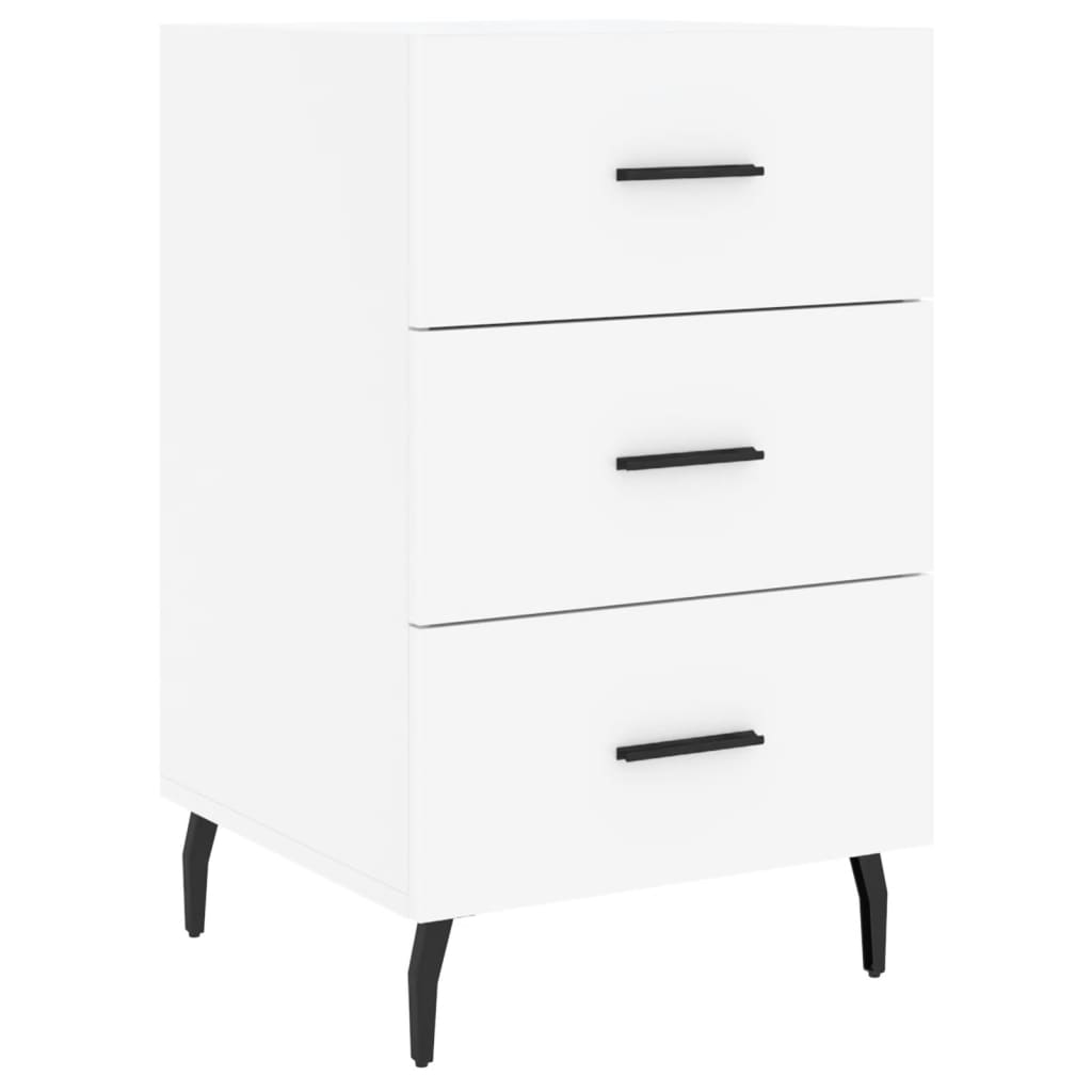 vidaXL Bedside Cabinet White 40x40x66 cm Engineered Wood 2