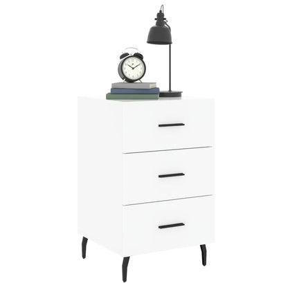 vidaXL Bedside Cabinet White 40x40x66 cm Engineered Wood 3