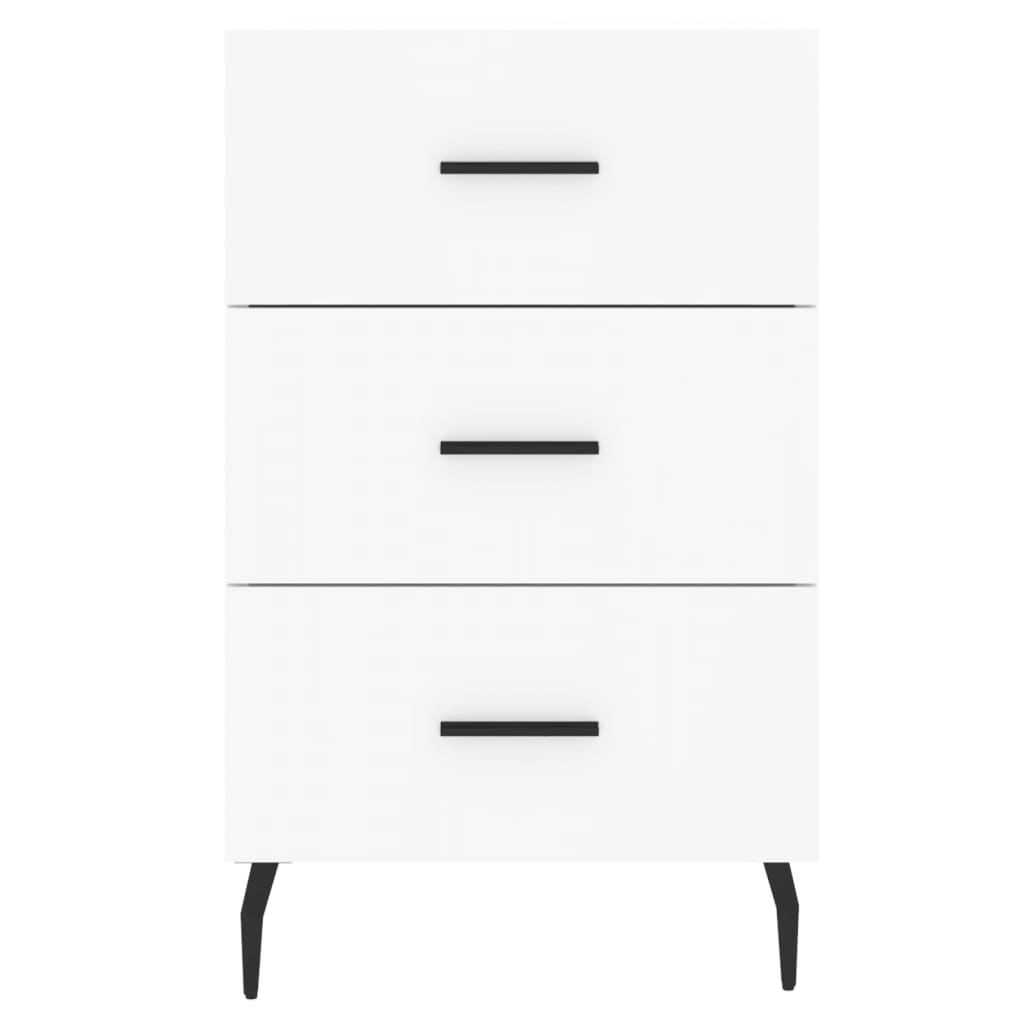 vidaXL Bedside Cabinet White 40x40x66 cm Engineered Wood 5
