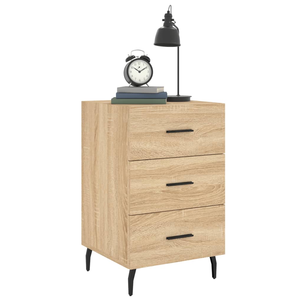 vidaXL Bedside Cabinet Sonoma Oak 40x40x66 cm Engineered Wood 3