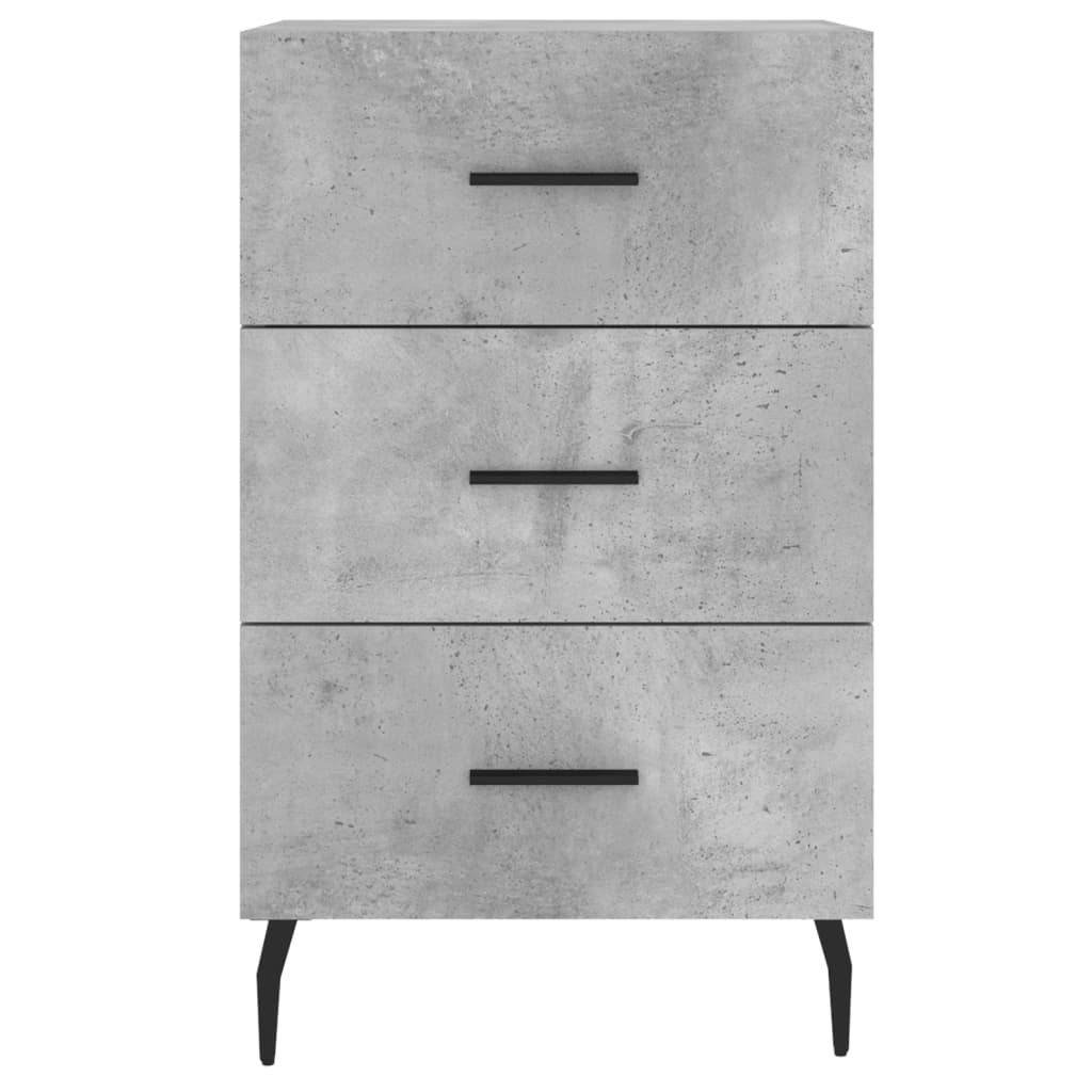 vidaXL Bedside Cabinet Concrete Grey 40x40x66 cm Engineered Wood 5