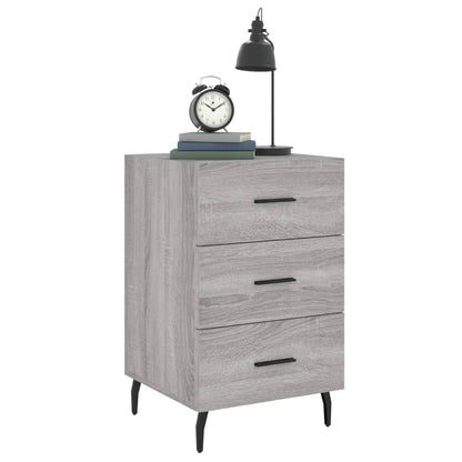 vidaXL Bedside Cabinet Grey Sonoma 40x40x66 cm Engineered Wood 3