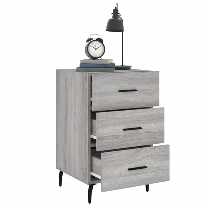 vidaXL Bedside Cabinet Grey Sonoma 40x40x66 cm Engineered Wood 4