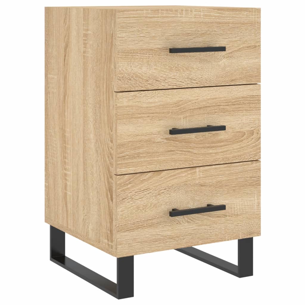 vidaXL Bedside Cabinet Sonoma Oak 40x40x66 cm Engineered Wood 2