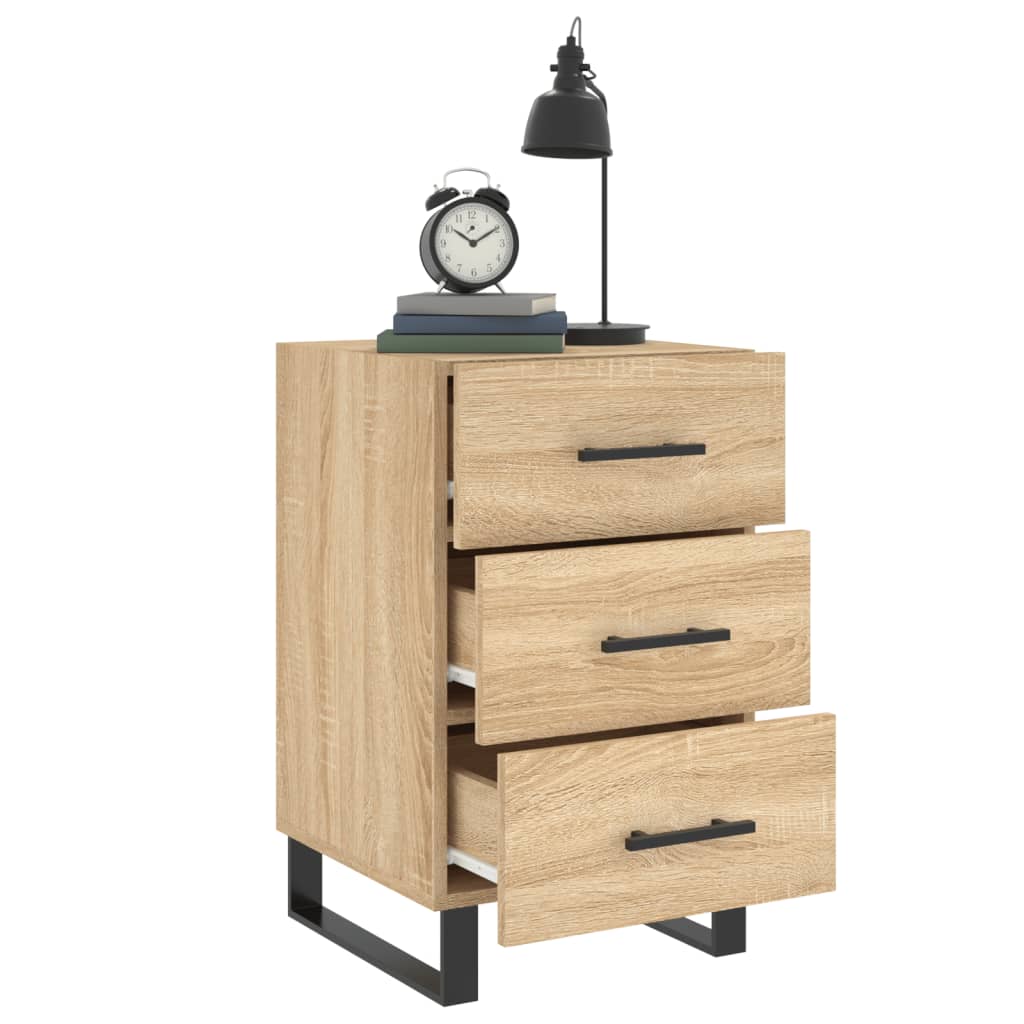 vidaXL Bedside Cabinet Sonoma Oak 40x40x66 cm Engineered Wood 4