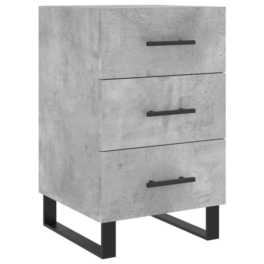 vidaXL Bedside Cabinet Concrete Grey 40x40x66 cm Engineered Wood 2