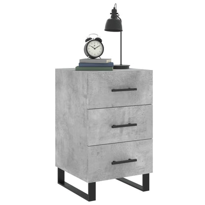 vidaXL Bedside Cabinet Concrete Grey 40x40x66 cm Engineered Wood 3
