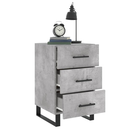 vidaXL Bedside Cabinet Concrete Grey 40x40x66 cm Engineered Wood 4