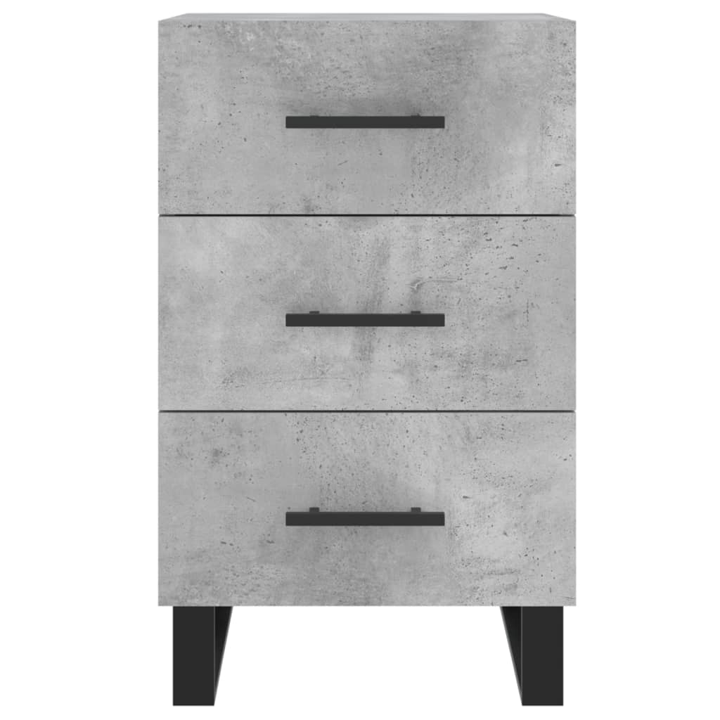 vidaXL Bedside Cabinet Concrete Grey 40x40x66 cm Engineered Wood 5