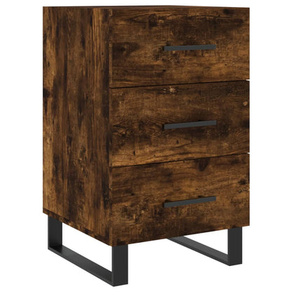 vidaXL Bedside Cabinet Smoked Oak 40x40x66 cm Engineered Wood 2