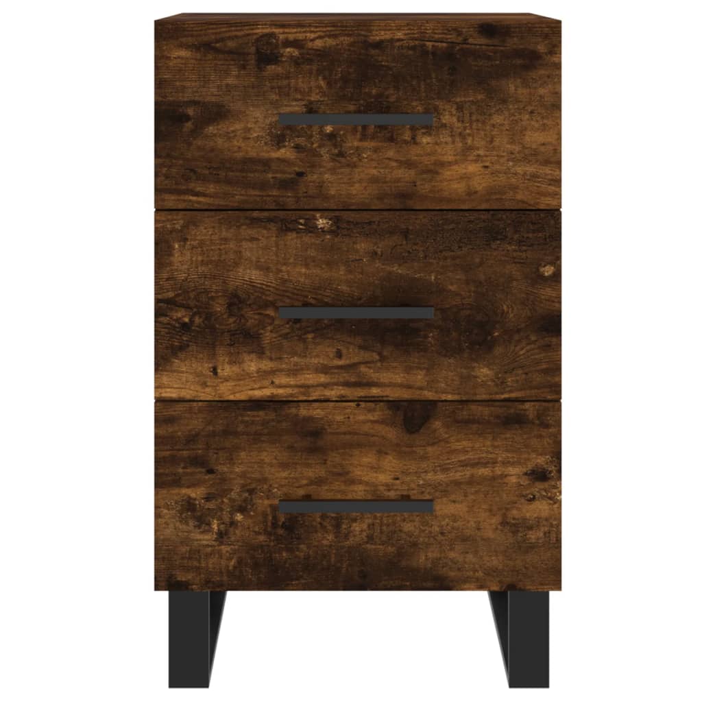 vidaXL Bedside Cabinet Smoked Oak 40x40x66 cm Engineered Wood 5