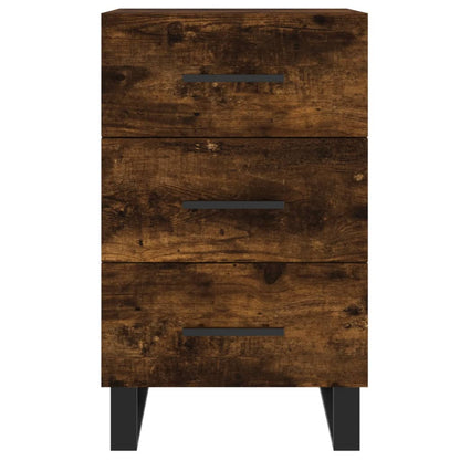 vidaXL Bedside Cabinet Smoked Oak 40x40x66 cm Engineered Wood 5