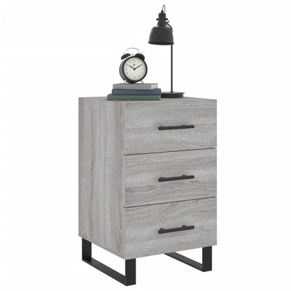 vidaXL Bedside Cabinet Grey Sonoma 40x40x66 cm Engineered Wood 3