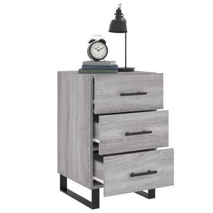 vidaXL Bedside Cabinet Grey Sonoma 40x40x66 cm Engineered Wood 4