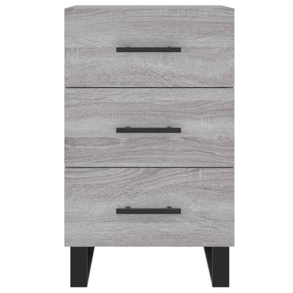 vidaXL Bedside Cabinet Grey Sonoma 40x40x66 cm Engineered Wood 5