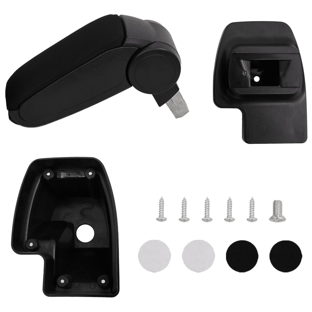 vidaXL Car Armrest Black 15x35x(33-49.5) cm ABS 1
