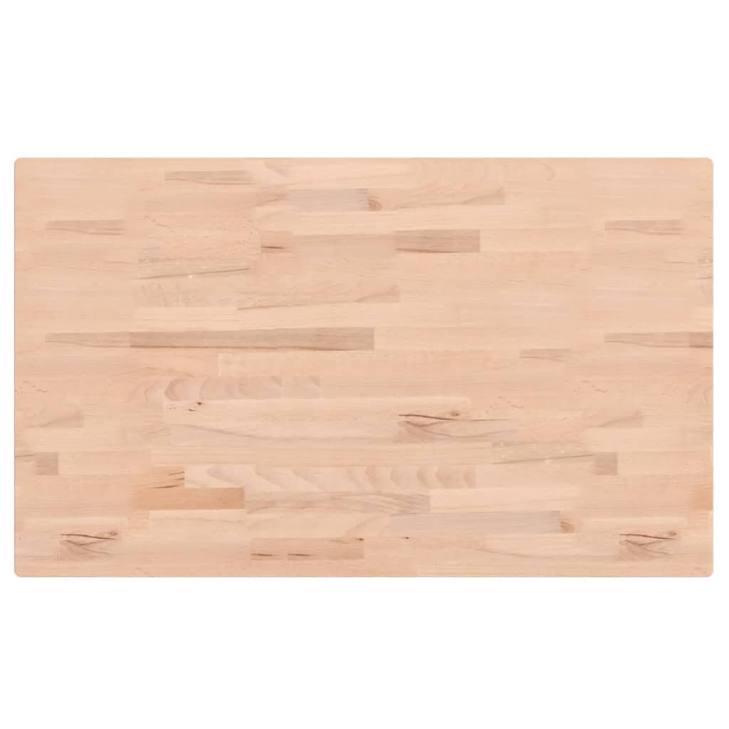 vidaXL Table Top 100x60x1.5 cm Rectangular Solid Wood Beech 2