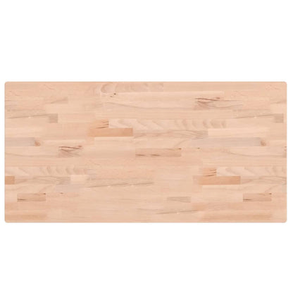 Table Top Rectangular Solid Wood Beech Natural 100 cm 2.5 cm 50 cm