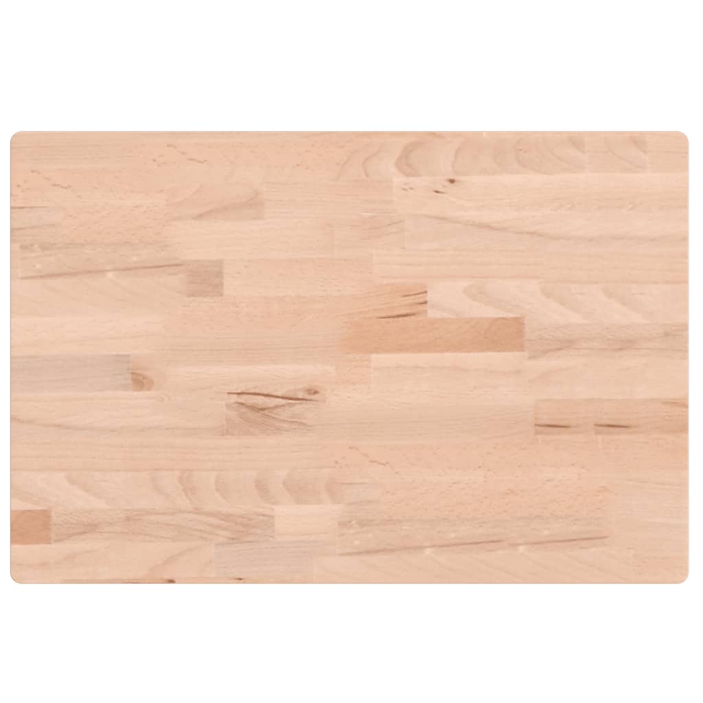 vidaXL Table Top 60x40x4 cm Rectangular Solid Wood Beech 2