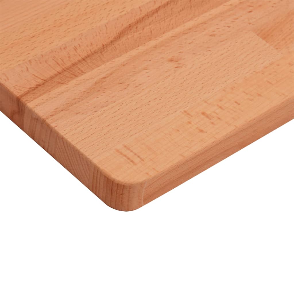 vidaXL Table Top 100x50x1.5 cm Rectangular Solid Wood Beech 6