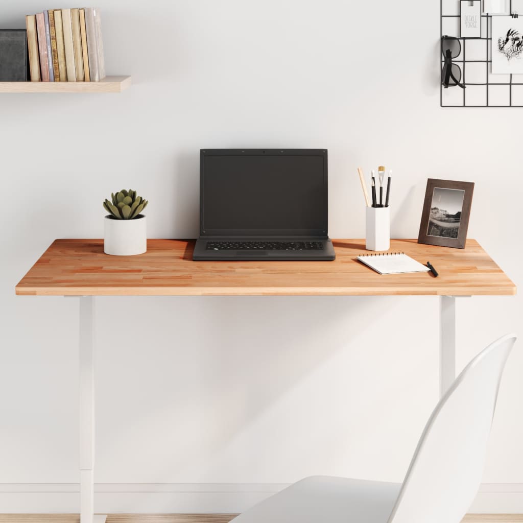 vidaXL Table Top 100x50x1.5 cm Rectangular Solid Wood Beech 1
