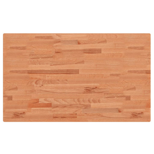 Close up of the beech wood grain pattern on the rectangular table top