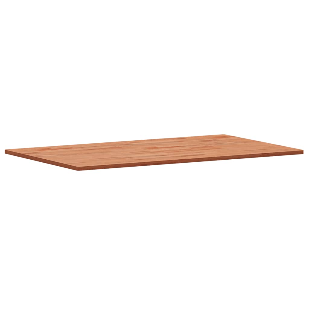 Table Top Rectangular Solid Wood Beech Brown 100 cm 1.5 cm 60 cm