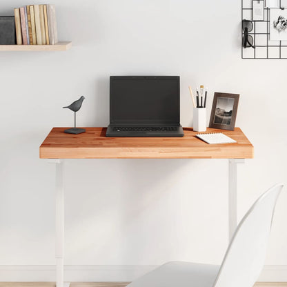 vidaXL Table Top 80x40x4 cm Rectangular Solid Wood Beech 1