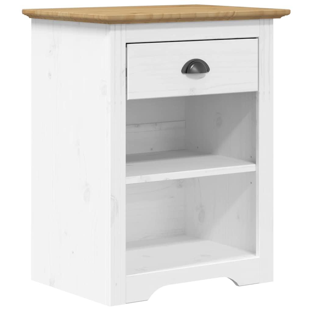 vidaXL Bedside Cabinet BODO Brown 53x38.5x66 cm Solid Wood Pine 2