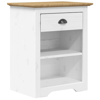 vidaXL Bedside Cabinet BODO Brown 53x38.5x66 cm Solid Wood Pine 2