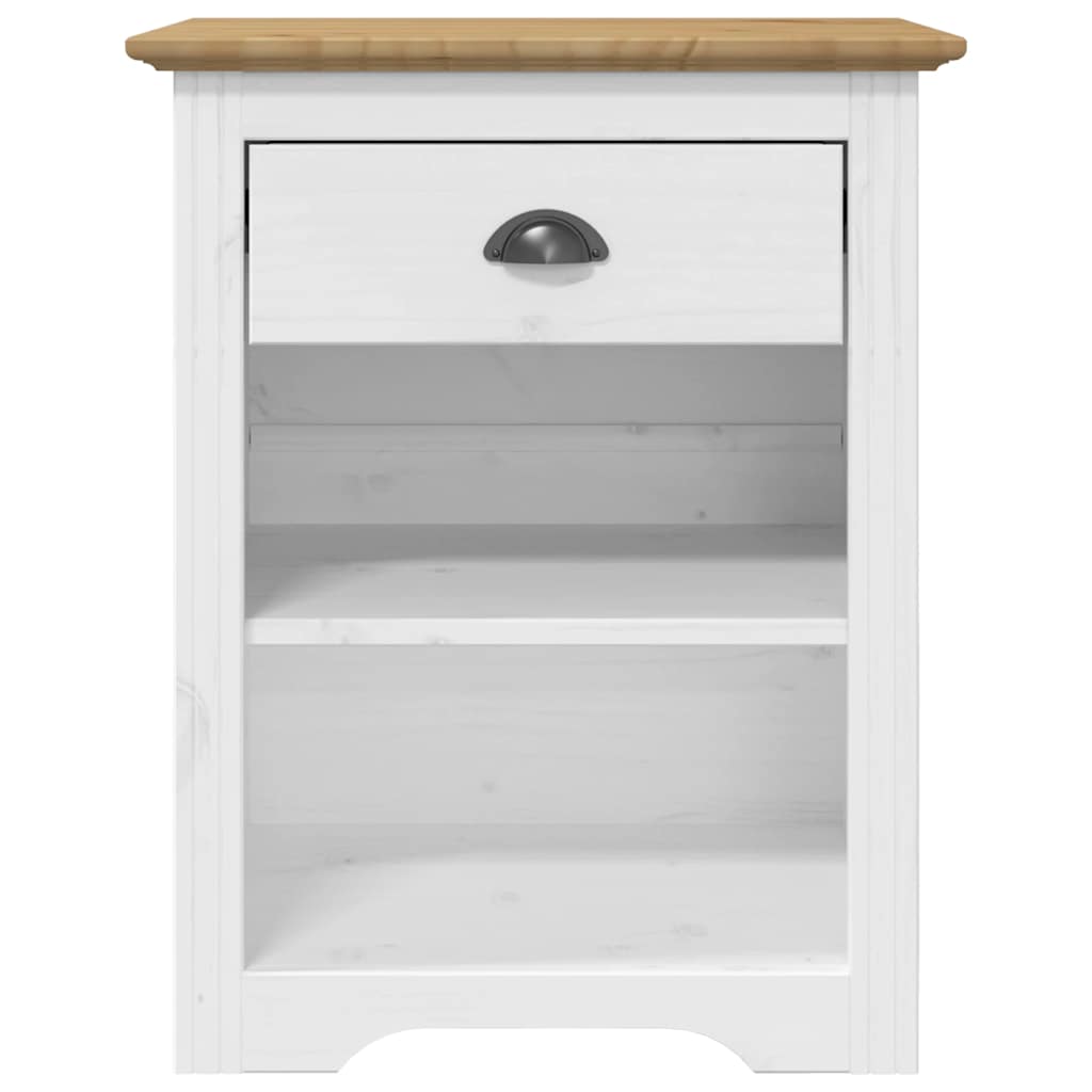 vidaXL Bedside Cabinet BODO Brown 53x38.5x66 cm Solid Wood Pine 3