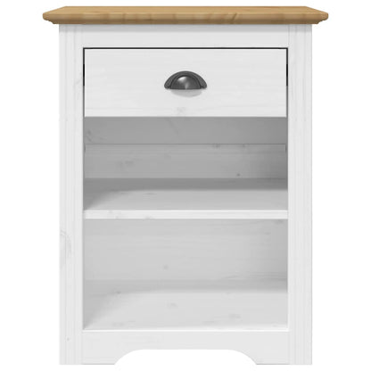 vidaXL Bedside Cabinet BODO Brown 53x38.5x66 cm Solid Wood Pine 3