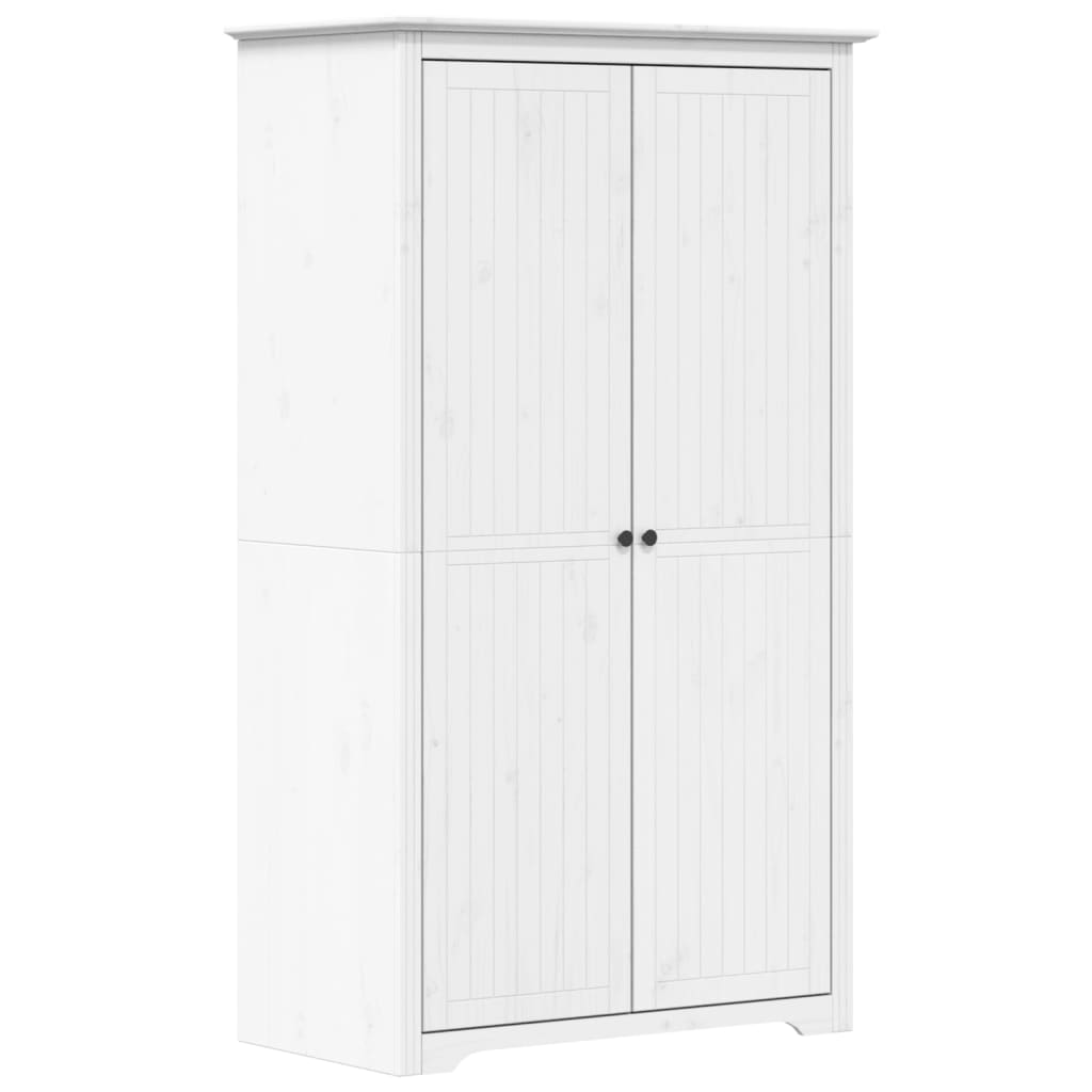 vidaXL Wardrobe "BODO" White 99x53,5x173 cm Solid Wood Pine 2
