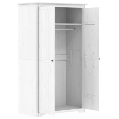 vidaXL Wardrobe "BODO" White 99x53,5x173 cm Solid Wood Pine 4