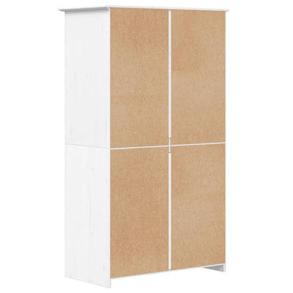 vidaXL Wardrobe "BODO" White 99x53,5x173 cm Solid Wood Pine 6